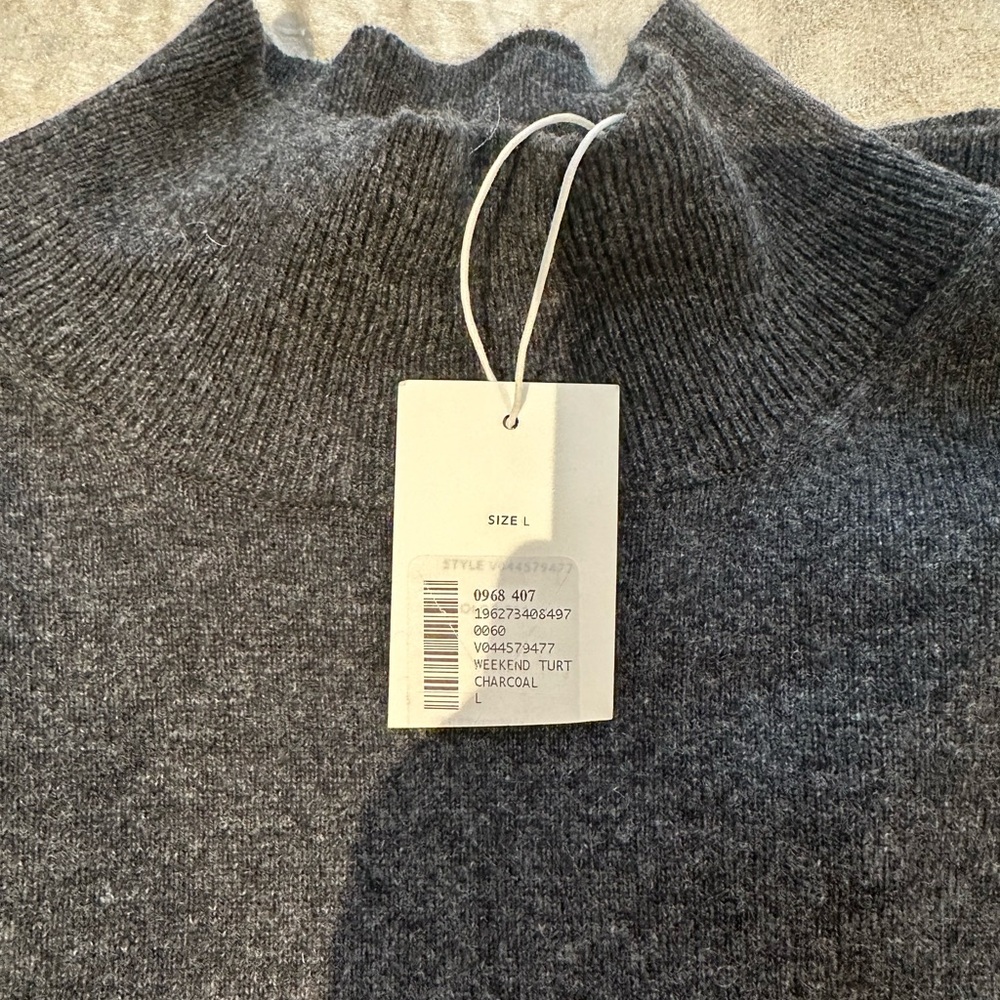 Gray Turtleneck Sweater Vince